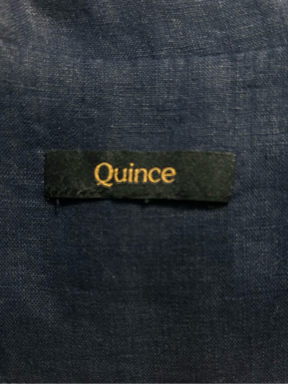 Quince 100% European Linen Short Sleeve Shirt Navy Women XL Casual Lux Beach - Picture 8 of 10